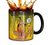 Funny Mugs - Taza de café de cerámica con texto en inglés "It's Fine I'm Fine Everything is Fine"
