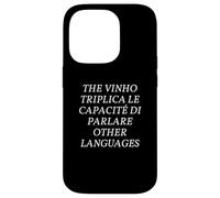 Funny Multilingual Polyglot Wine Pun English Italian Joke Carcasa para iPhone 14 Pro