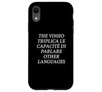 Funny Multilingual Polyglot Wine Pun English Italian Joke Carcasa para iPhone XR