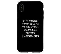 Funny Multilingual Polyglot Wine Pun English Italian Joke Carcasa para iPhone XS Max