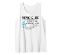 Funny Music Is Life Thats Why Our Hearts Have Beats Piano Camiseta sin Mangas