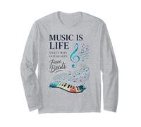 Funny Music Is Life Thats Why Our Hearts Have Beats Piano Manga Larga