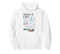 Funny Music Is Life Thats Why Our Hearts Have Beats Piano Sudadera con Capucha