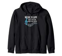 Funny Music Is Life Thats Why Our Hearts Have Beats Piano Sudadera con Capucha