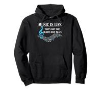 Funny Music Is Life Thats Why Our Hearts Have Beats Piano Sudadera con Capucha
