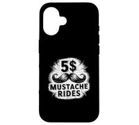 Funny Mustache Lover Beard Facial Hair Mustache Ride Carcasa para iPhone 16