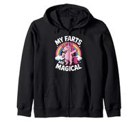 Funny My Farts Are Magical Saying Rainbow Unicorn Mujeres Hombres Sudadera con Capucha