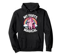 Funny My Farts Are Magical Saying Rainbow Unicorn Mujeres Hombres Sudadera con Capucha