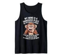 Funny My Mind Is A Dangerous Place No Filter Sarcástico Cita Camiseta sin Mangas
