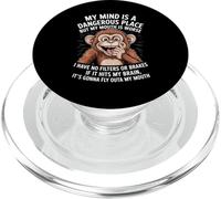 Funny My Mind Is A Dangerous Place No Filter Sarcástico Cita PopSockets PopGrip para MagSafe