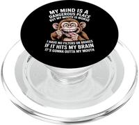 Funny My Mind Is A Dangerous Place No Filter Sarcástico Cita PopSockets PopGrip para MagSafe