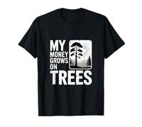Funny My Money Grows On Trees Diciendo Gráfico Camiseta