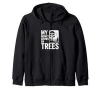Funny My Money Grows On Trees Diciendo Gráfico Sudadera con Capucha