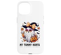 Funny My Tummy Hurts Cute Pink Ghost Boujee Halloween Coffee Carcasa para iPhone 15
