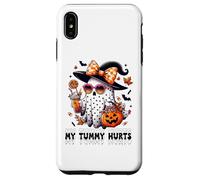 Funny My Tummy Hurts Cute Pink Ghost Boujee Halloween Coffee Carcasa para iPhone XS MAX
