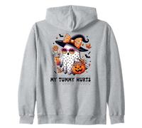 Funny My Tummy Hurts Cute Pink Ghost Boujee Halloween Coffee Sudadera con Capucha