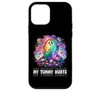 Funny My Tummy Hurts Rainbow Ghost Happy Halloween Candy Carcasa para iPhone 12 Mini