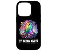 Funny My Tummy Hurts Rainbow Ghost Happy Halloween Candy Carcasa para iPhone 14 Pro