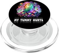 Funny My Tummy Hurts Rainbow Ghost Happy Halloween Candy PopSockets PopGrip para MagSafe