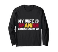 Funny My Wife Is Spanish, Orgulloso españa Herencia Manga Larga