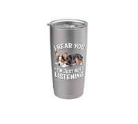 Funny Napping Hear You Not Listening Blue Merle Corgi Lover Vaso térmico de acero inoxidable de doble pared