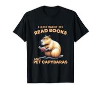 Funny Nerd Capybara Solo Quiero Leer Libros Roedor Animal Camiseta