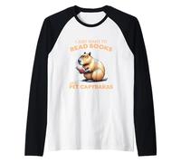 Funny Nerd Capybara Solo Quiero Leer Libros Roedor Animal Camiseta Manga Raglan