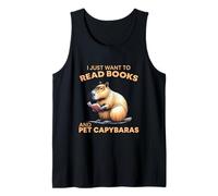 Funny Nerd Capybara Solo Quiero Leer Libros Roedor Animal Camiseta sin Mangas