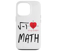 Funny Nerd I Heart Matemáticas Juego de Palabras Álgebra Profesor Estudiante Carcasa para iPhone 13 Pro