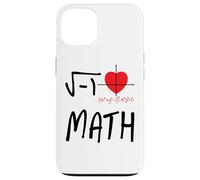 Funny Nerd I Heart Matemáticas Juego de Palabras Álgebra Profesor Estudiante Carcasa para iPhone 13