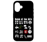 Funny Nerd Iconic Pop Rock Bandas de los años 60 Blanco Carcasa para iPhone 16