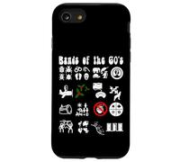 Funny Nerd Iconic Pop Rock Bandas de los años 60 Blanco Carcasa para iPhone SE (2020) / 7 / 8