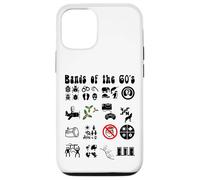 Funny Nerd Iconic Pop Rock Bandas de los años 60 Negro Carcasa para iPhone 12/12 Pro