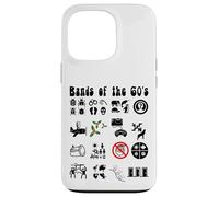 Funny Nerd Iconic Pop Rock Bandas de los años 60 Negro Carcasa para iPhone 13 Pro