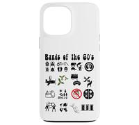 Funny Nerd Iconic Pop Rock Bandas de los años 60 Negro Carcasa para iPhone 13 Pro Max