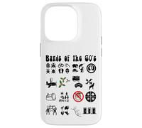 Funny Nerd Iconic Pop Rock Bandas de los años 60 Negro Carcasa para iPhone 14 Pro