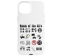 Funny Nerd Iconic Pop Rock Bandas de los años 60 Negro Carcasa para iPhone 15 Plus