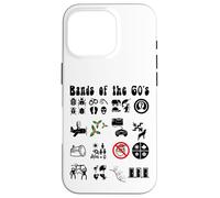 Funny Nerd Iconic Pop Rock Bandas de los años 60 Negro Carcasa para iPhone 16 Pro