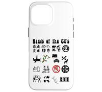 Funny Nerd Iconic Pop Rock Bandas de los años 60 Negro Carcasa para iPhone 16 Pro Max