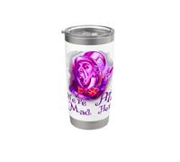 Funny Nerd We're All Mad Here Cheshire Alice Book Nerd Vaso térmico de acero inoxidable de doble pared