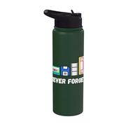 Funny never forget 1980s cassette VHS disquete retro tech Stainless Steel Insulated Water Bottle