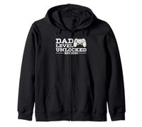 Funny New Dad Level Unlocked 2025 Video Game Día del Padre Sudadera con Capucha