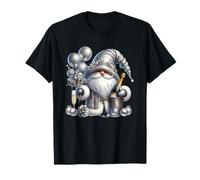 Funny New Years Eve Graphic Women Champagne Drinking GNOME Camiseta