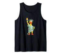 Funny New York City Statue of Liberty Yellow Rubber Duck Camiseta sin Mangas