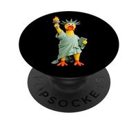 Funny New York City Statue of Liberty Yellow Rubber Duck PopSockets PopGrip Adhesivo