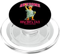 Funny New York City Statue of Liberty Yellow Rubber Duck PopSockets PopGrip para MagSafe
