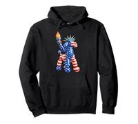 Funny New York Statue of Liberty USA Flag Balloon Dog Poodle Sudadera con Capucha