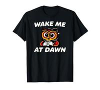 Funny Night Owl Coffee Wake Me At Dawn Morning Sarcasm Camiseta