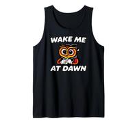 Funny Night Owl Coffee Wake Me At Dawn Morning Sarcasm Camiseta sin Mangas