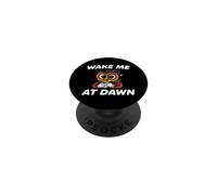 Funny Night Owl Coffee Wake Me At Dawn Morning Sarcasm PopSockets PopGrip Adhesivo